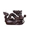 Ebony Carved Gourd Dragon Ornament: New Chinese Style Home and Office Decoration Craft Gift
