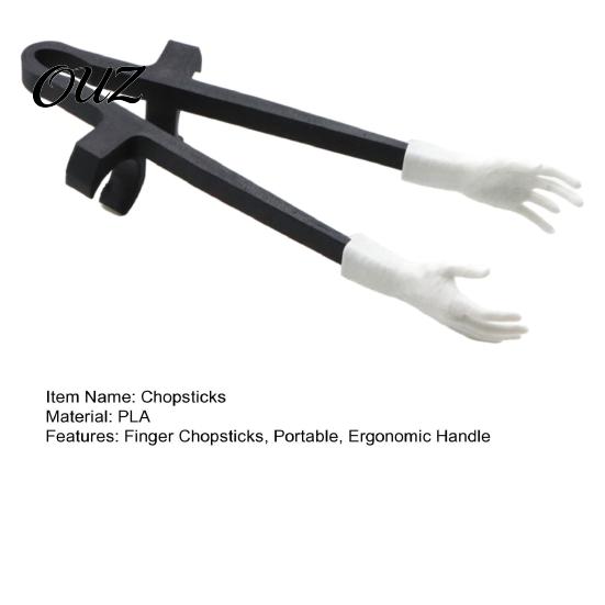 Hands Free Eating Tool Finger Chopsticks for Gamers, Portable Lightweight PLA Tongs, Reusable Plastic Palm Shaped Food Clip Snack Clips Video