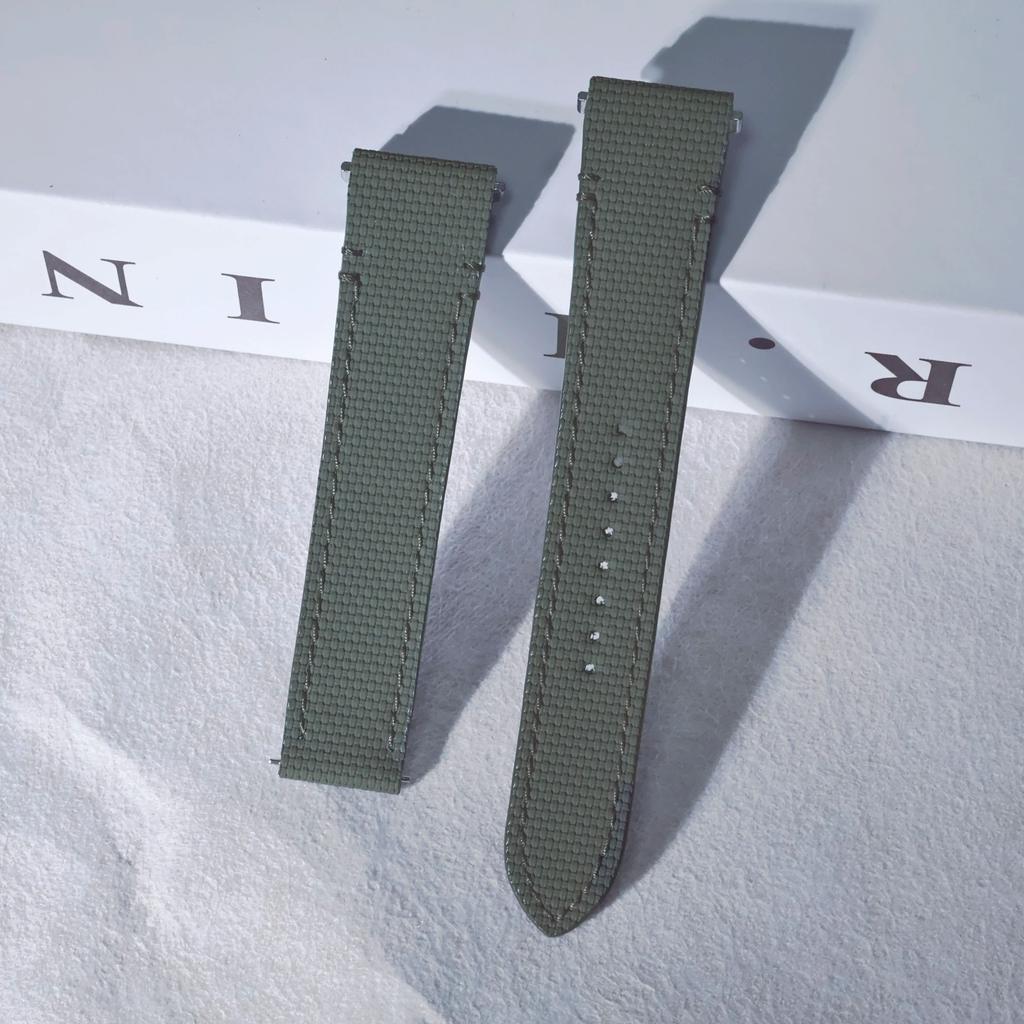 19 мм 21 мм Ремешок для часов из FKM-резины для Cartier Santos WSSA0009 WSSA0010 WHSA0021 Быстросъемный стальной браслет