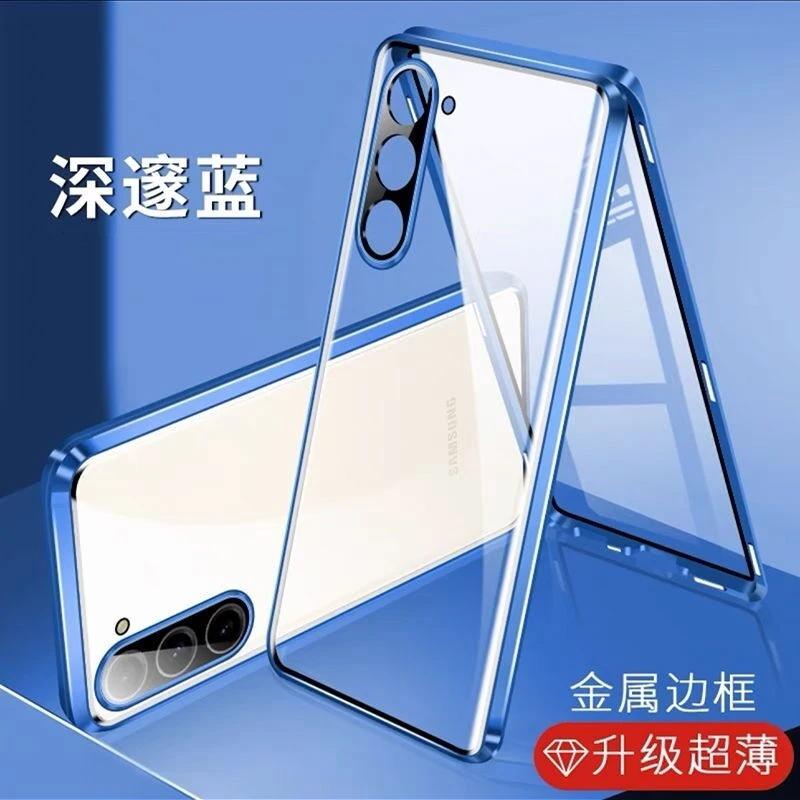 Магнитный Чехол-Защита Объектива Камеры Для Samsung S26 Ultra S26Edge S26+ Металлическая Рамка Бампер Закаленное Стекло