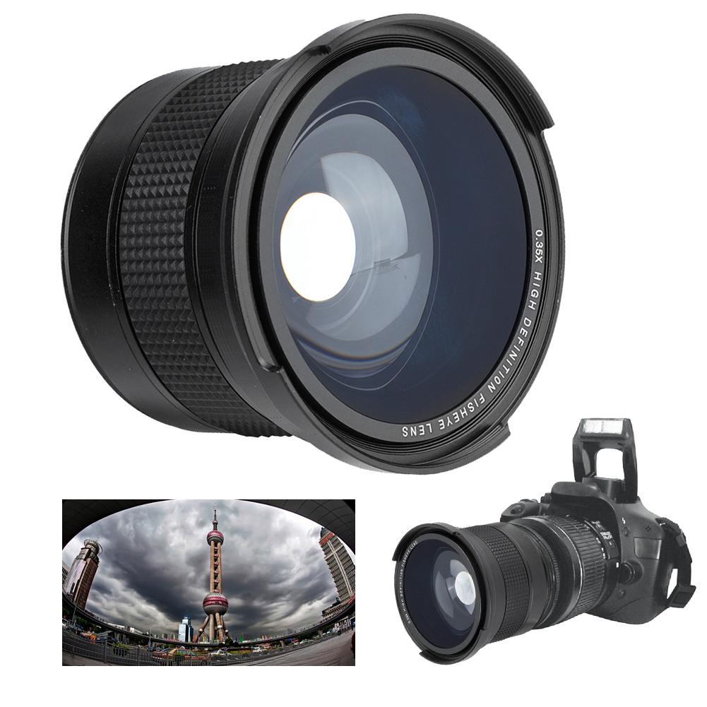 58MM 0.35X Рыбий глаз супер широкоугольный объектив для зеркальной цифровой зеркальной камеры черный