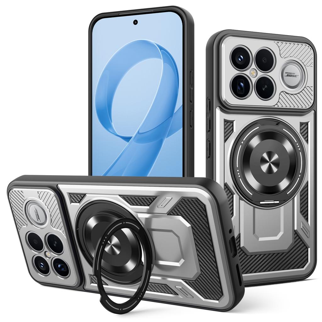 Для Xiaomi Poco F8 Ultra / Redmi K90 Pro Max 5G Магнитный чехол Вращающаяся подставка Чехол для телефона из ТПУ + ПК