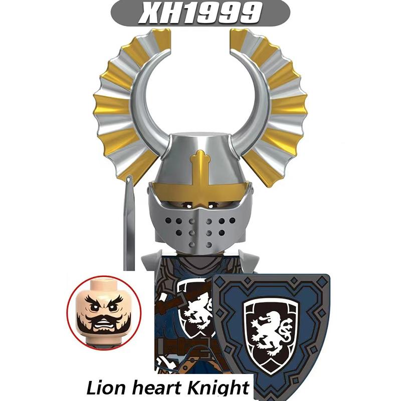 Средневековые Рыцари Серия Фигурки Строительные Блоки Воин Солдаты Стражники Львиное Сердце Больница Тевтонский Рыцарь Битва Пастор Детский Подарок