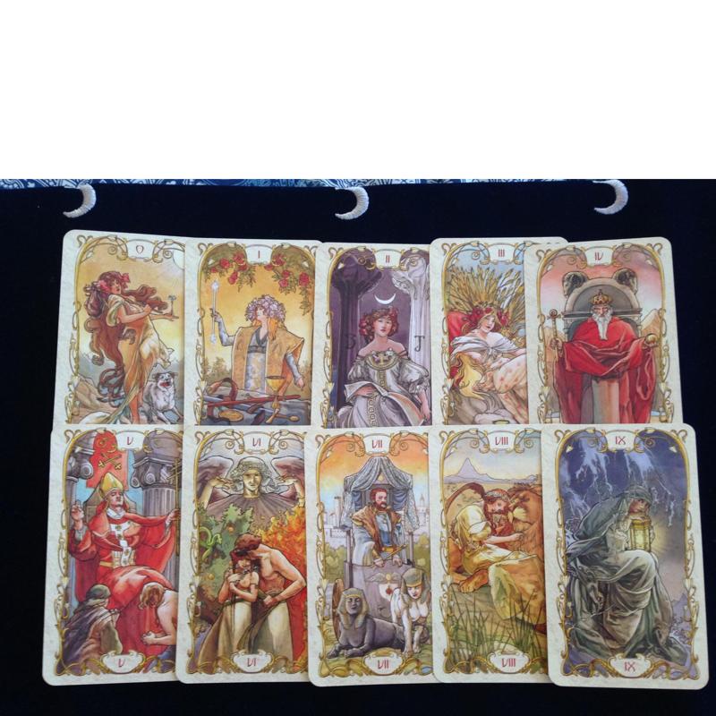 Mucha Tarot Cards English Version Board Game Card