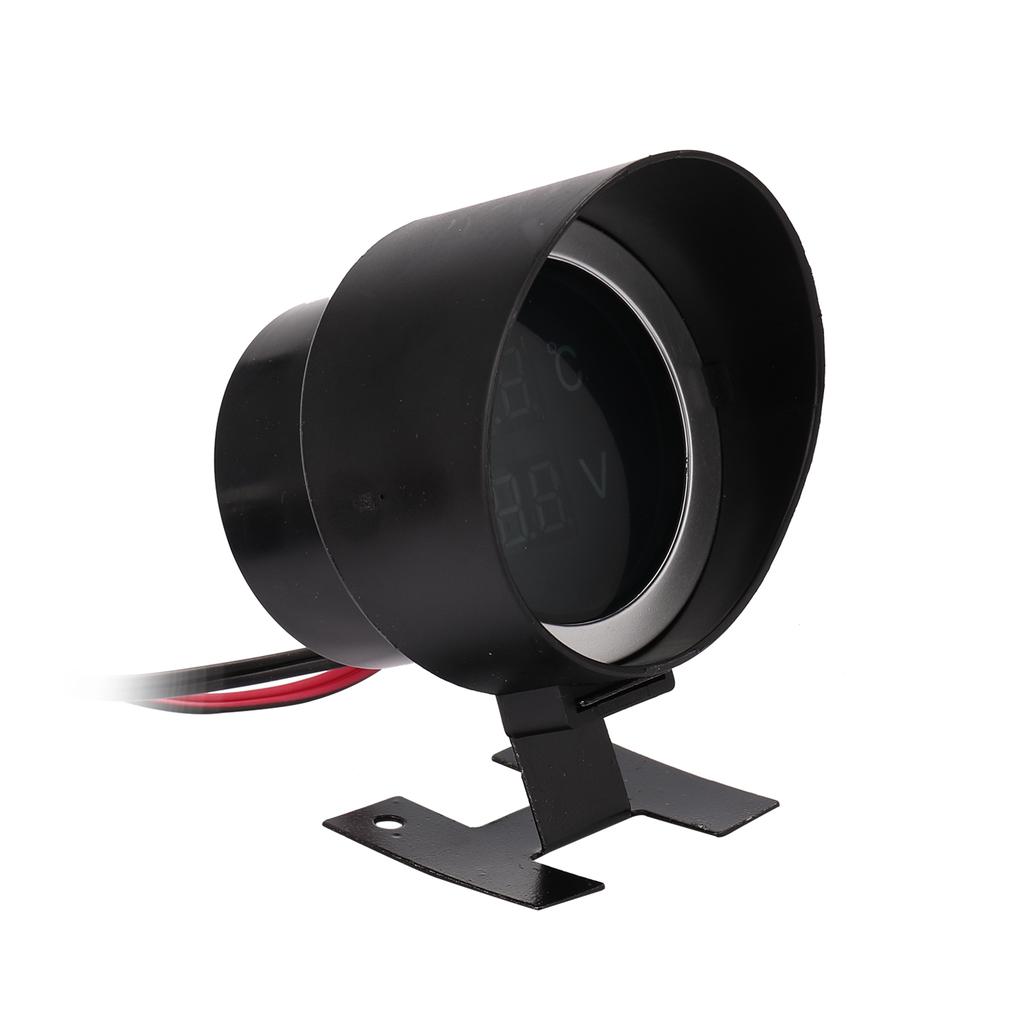 Автомобильный круглый светодиодный цифровой датчик температуры воды для грузовика, датчик температуры Temperatura Moto + вольтметр Вольт