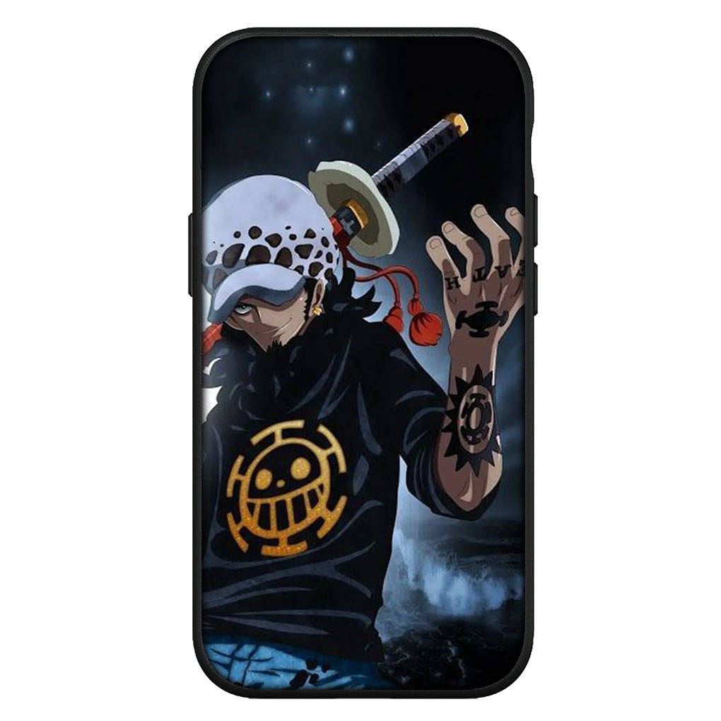 Чехол для iPhone 16 15 Xiaomi Redmi Note 14 13 12 11 Pro Max X 8 9 16e Samsung Galaxy S25 S24 S23 Moto OPPO Huawei Trafalgar Law One Piece Phone Case