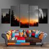 5 Pieces Wall Art Canvas Star Movie Painting Decorative Frames Home Living Room Decoration Posters and Prints On the Wall No Frame