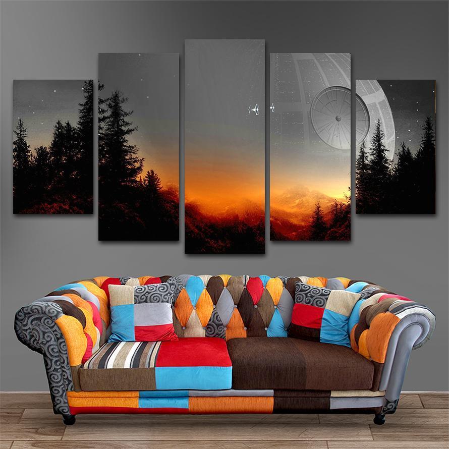 5 Pieces Wall Art Canvas Star Movie Painting Decorative Frames Home Living Room Decoration Posters and Prints On the Wall No Frame