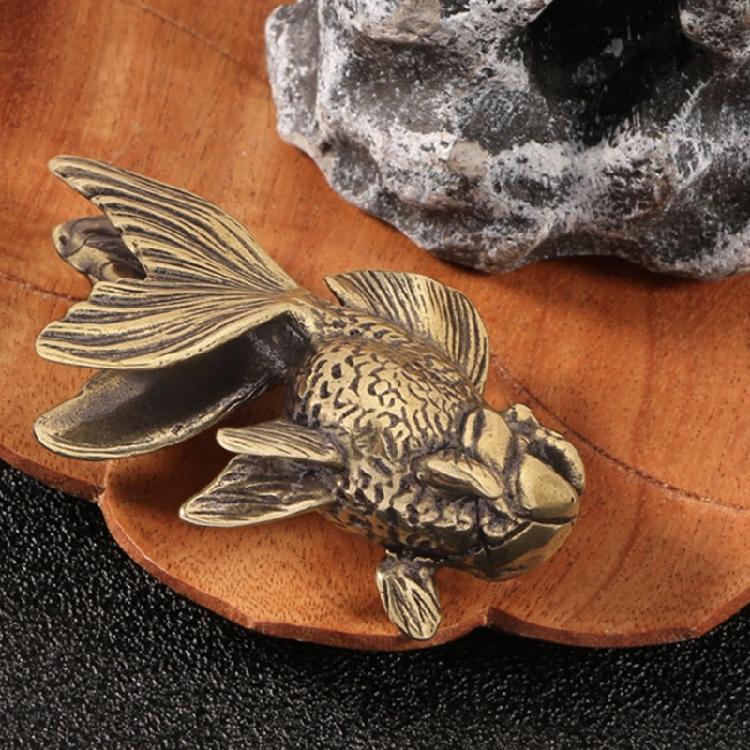 Металлическая миниатюрная фигурка осетра, антикварная скульптура животного, декоративное произведение искусства, украшение для полки, стола, для подарка