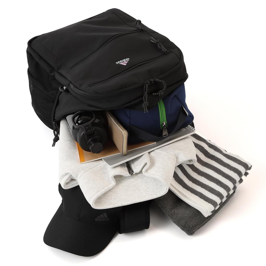 Рюкзак Вместимость формата B4 дюймовое отделение для ПК 31 л Круглый тип 1 отделение Школьная сумка Школьный рюкзак Черный x Небесно-голубой x Серый В47 x Ш31 x Г20 см [Adidas] 15,6
