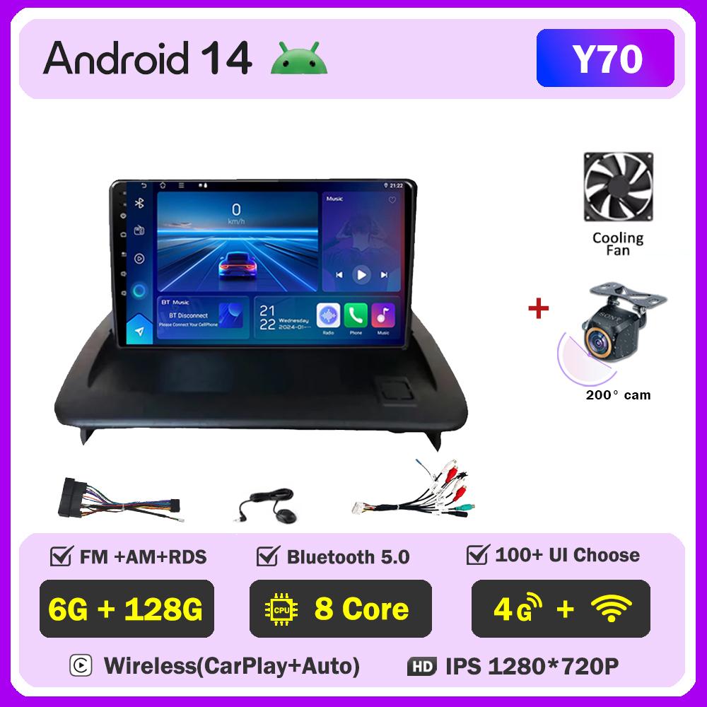 Для VOLVO C30 S40 C70 2006 - 2012 Android 14 автомобильный радиоплеер GPS навигация сенсорный экран интеллектуальные автомобильные системы Mirror Link 5G Wifi