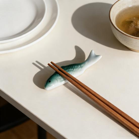 Керамическая подставка для палочек для еды в форме рыбы Держатели для палочек для еды Милая подставка для ложек, вилок, ножей для домашней кухни Декор стола