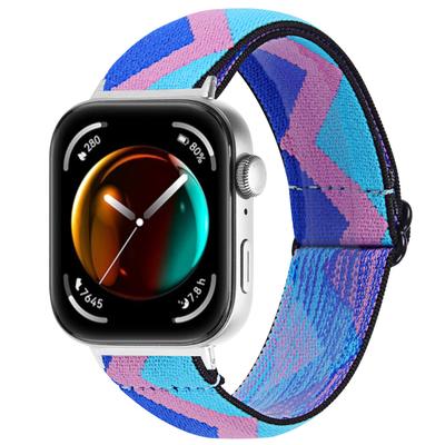 Для Huawei Watch Fit 3 Нейлоновый ремешок для часов с принтом узора, регулируемая эластичная лента на запястье