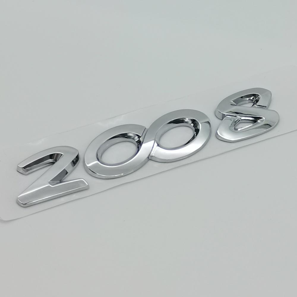 3D ABS Car Stickers Chrome Black Logo Letters 2008 3008 4008 5008 Emblem Badge For Peugeot Rear Trunk Sticker Decal Accessories