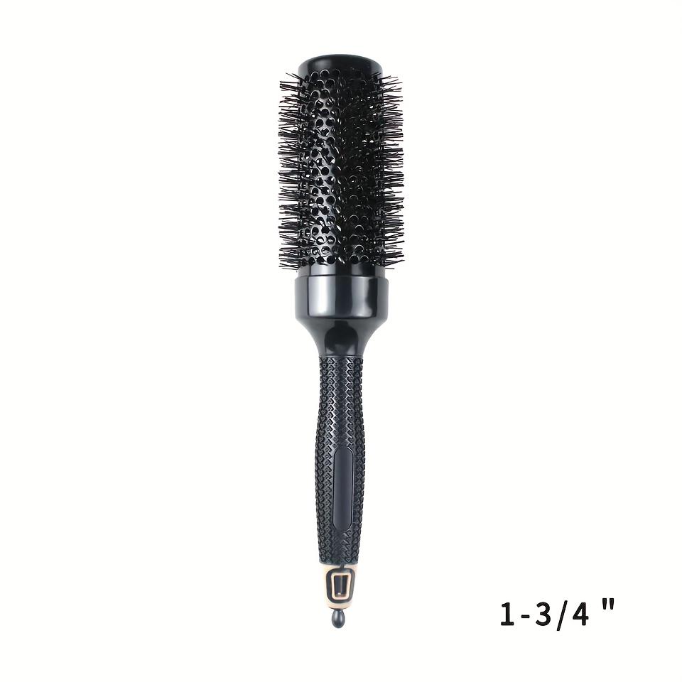 Black Cylinder Curly Hair Comb Ceramic Aluminum Alloy Tube Nylon Tooth Roller Comb Hair Salon Big Wave Hair Brush