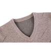 Man Autumn and Winter Clothes Middle-aged V-neck Sweater Men's Thickened Sweater Knitted Base Shirt
