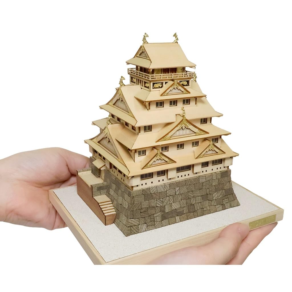 Деревянная модель замка Осака от Woody Joe, сборочный комплект 1/400 (Строительство)