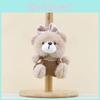 Cartoon Adorable Bear Plush Keychain With Pp Cotton Filling For Decor Bag