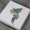 Medieval Vintage Marked Jj Brooch Handmade Enamel Phoenix Corsage