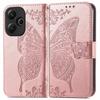 Flip case for Xiaomi Redmi 13, Butterfly, pink rose gold