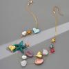 Personalized Creative Colorful Stars Imitation Shell Heart Chain Necklace, Women's  Trend Jewelry Accessories