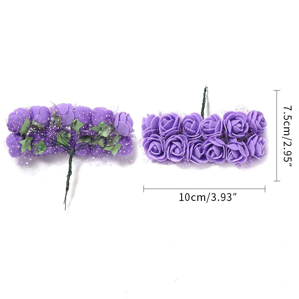 96 шт. Мини Роза Искусственные Цветы Букет 7,5 см Пена Искусственные Цветы Свадебное Украшение для Дома Комнатный Декор DIY Подарки Аксессуары