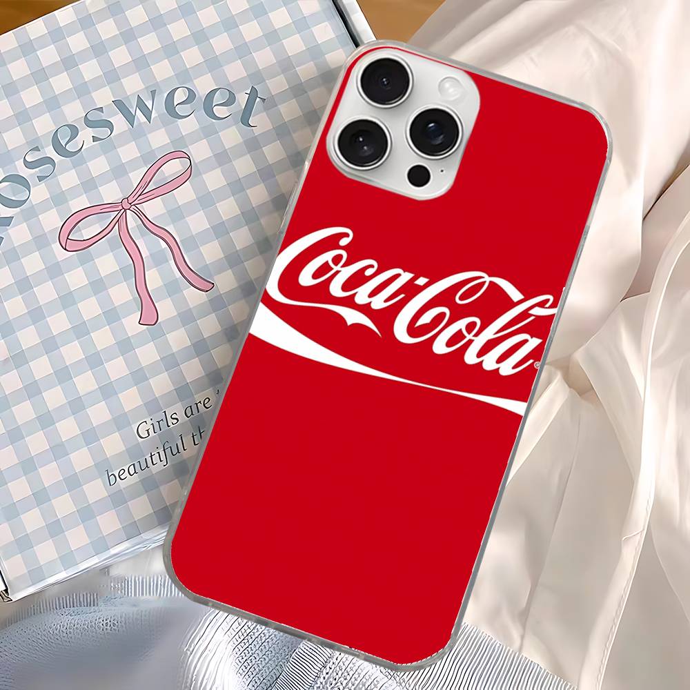 C-CocaC-Cola Для iPhone 14 Pro Max 13 17 11 16 12 15 Air Plus Матовый Цветной Чехол для Телефона
