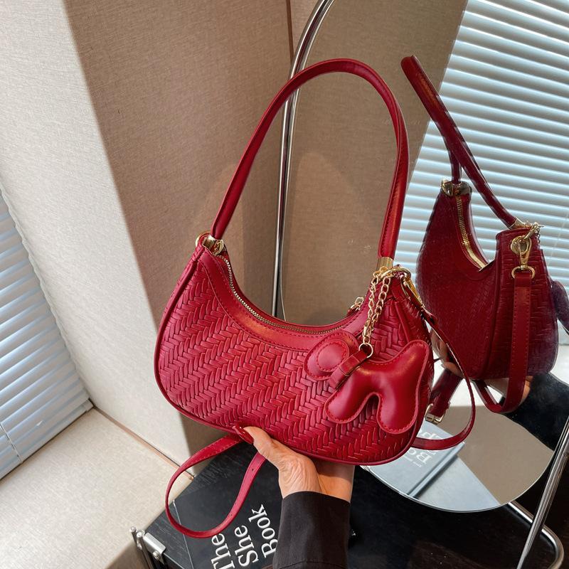 Нишевый дизайн простая плетеная сумка на плечо подмышку женская 2025 лето новая универсальная сумка-мессенджер сумка-пельмень