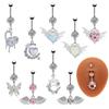 Butterfly Belly Button Rings Star Heart Zircon Navel Ring For Women Belly Navel Rings Body Piercing Jewelry Accessories