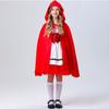 Halloween Little Red Riding Hood Costume Red Cape Cosplay Stage Costume, Girl Cosplay