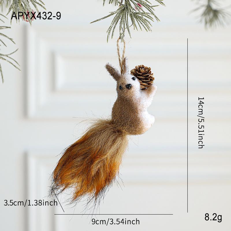 Foam Cartoon Squirrel Christmas Tree Ornament Pendant