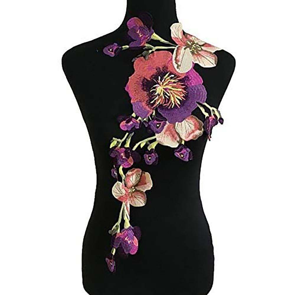 1 шт. Аппликация с вышивкой цветов для DIY одежды, платья, пришивные аксессуары, нашивки, аппликации для свадебного платья