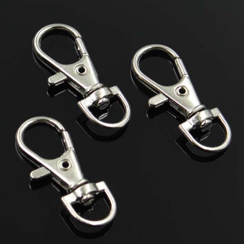 10Pcs Mini Aluminum Alloy Keychain Making Snap Spring Clip Hook Carabiner Buckle