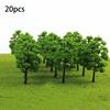 Scenery Model Trees Plastic Wargame 20PCS 7cm/2.76\'\' Artificial Building Green Handmade Model Scenery DIY Diorama