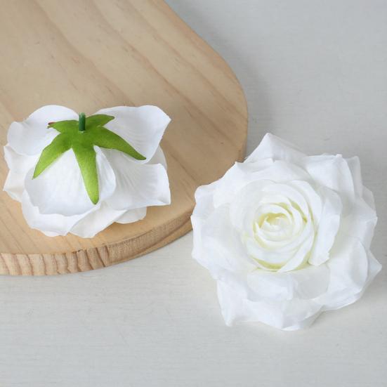 5 Pcs Artificial Rose Flower Heads Realistic Fake Silk Rose Head for Home DIY Flower Wall Wedding Party Birthday Baby Shower Decor
