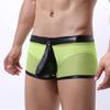 Men Thongs Hollow Out Mesh Sexy Opening U Convex Super Breathable Men Boxers