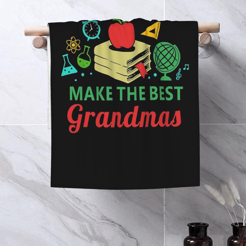 Retired Teachers Make The Best Grandmas Soft Face Towel Quick Dry Pool Bath Cotton Towels Breathable