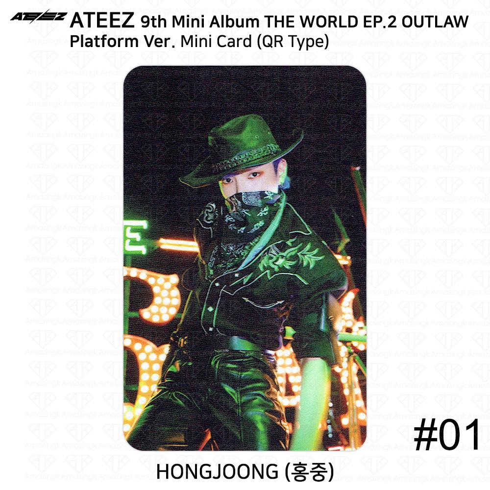 ATEEZ 9-й мини-альбом THE WORLD EP.2 OUTLAW Platform Ver QR Фотокарточка Изображение карты