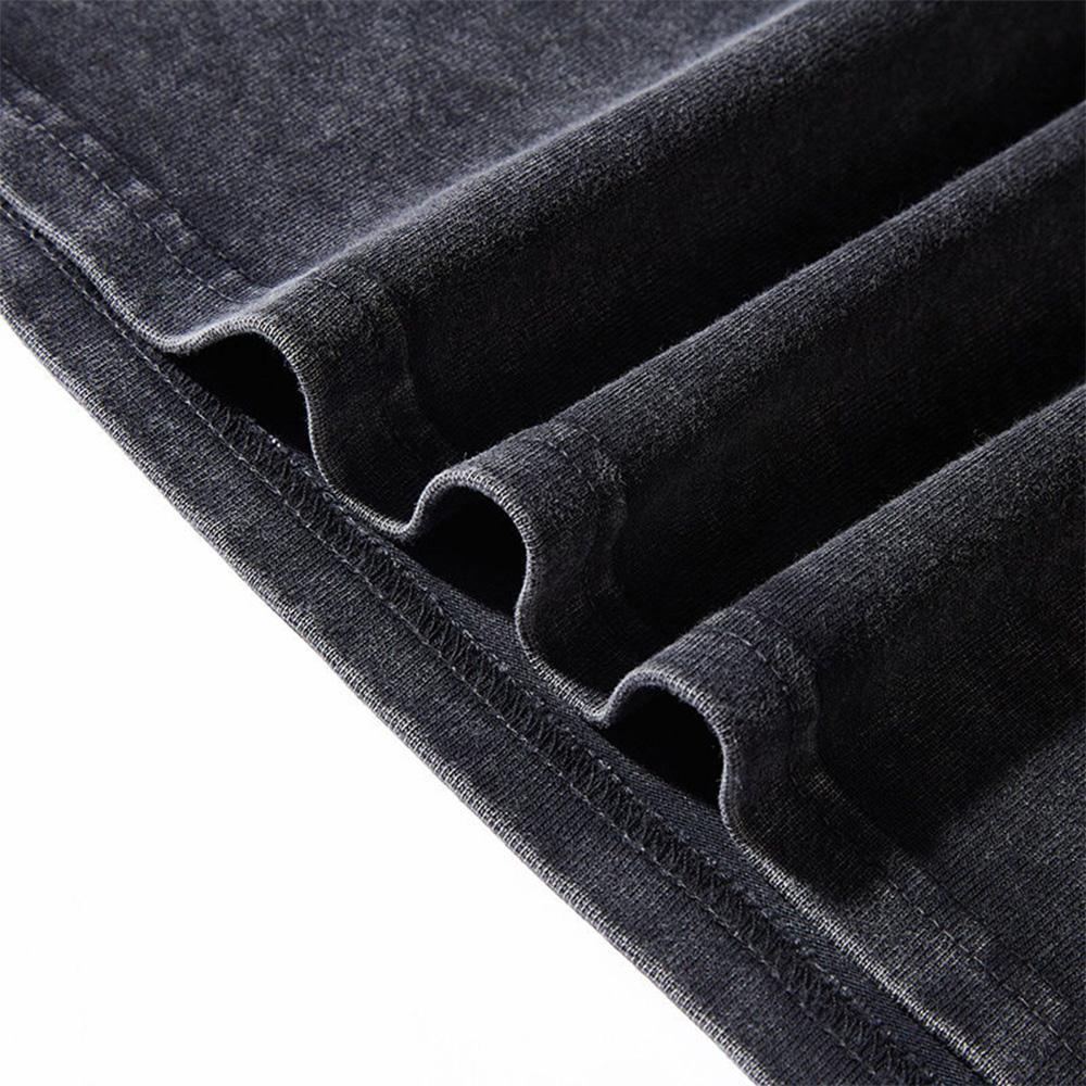 Мужские хлопковые футболки оверсайз 230 г, тяжелые винтажные футболки с круглым вырезом и длинными рукавами, повседневные топы для тренировок в тренажерном зале