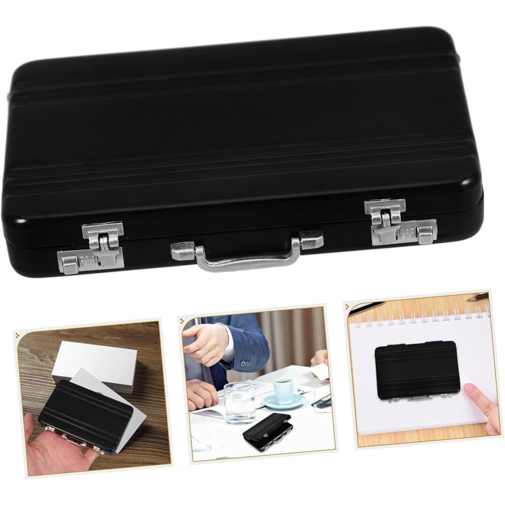 Элегантный портативный держатель для визитных карточек из алюминия для офисного использования