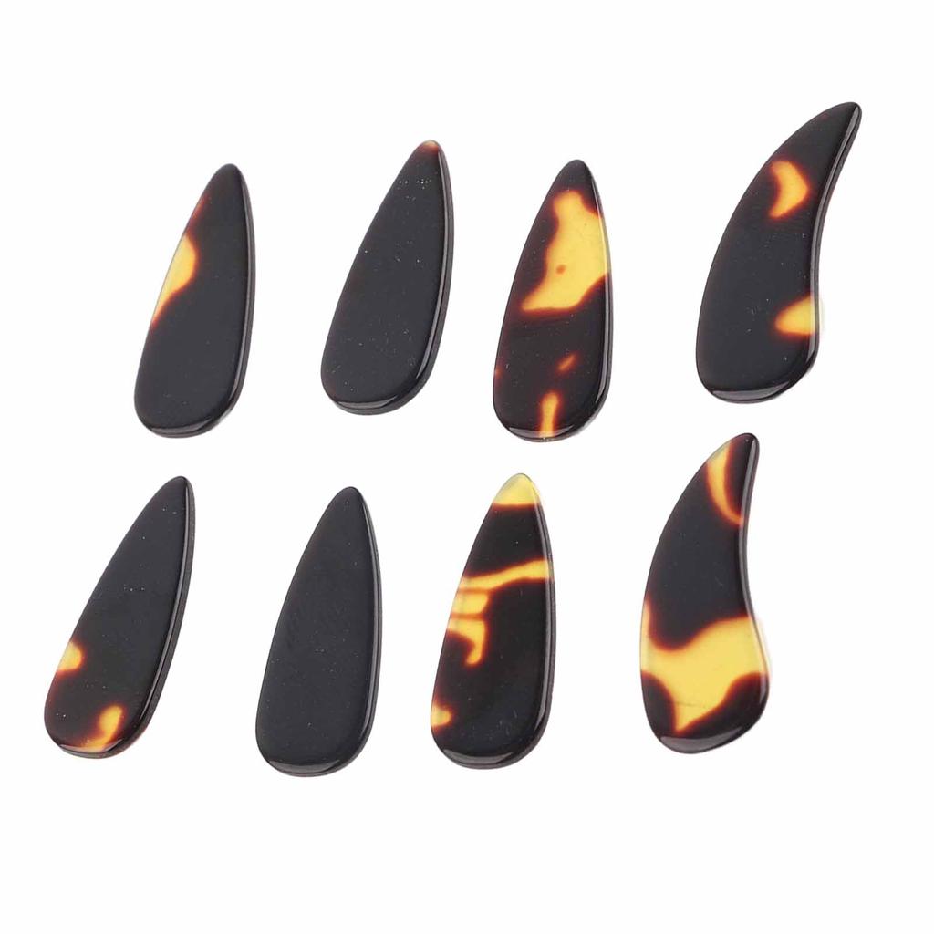 8Pcs Chinese Zither Picks Finger Banjo Ukulele Guitar Lute String Instrument Parts Accessories