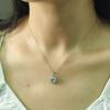 Серебряное ожерелье-подвеска «Подсолнух» S925 с натуральным кристаллом, чокер с микро-вставками из кубического циркония для женщин