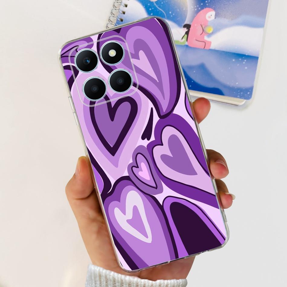 For Honor X6a Phone Case HonorX6a X 6A 4G WDY-LX1 Cute Butterfly Flower Painted Soft Silicone TPU Back Cover Bumper
