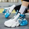 Модная мужская обувь 2024 года, зимние новые студенческие баскетбольные кроссовки, повседневные высокие толстые подошвы, удобные нескользящие теплые хлопковые туфли