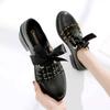 Fashion 2024 Retro Lace Up Leather Shoes Zapatos Para Mujeres Women's Thick Bottom Le Fu Shoes Rough Heel Soft Bottom Shoes for Women