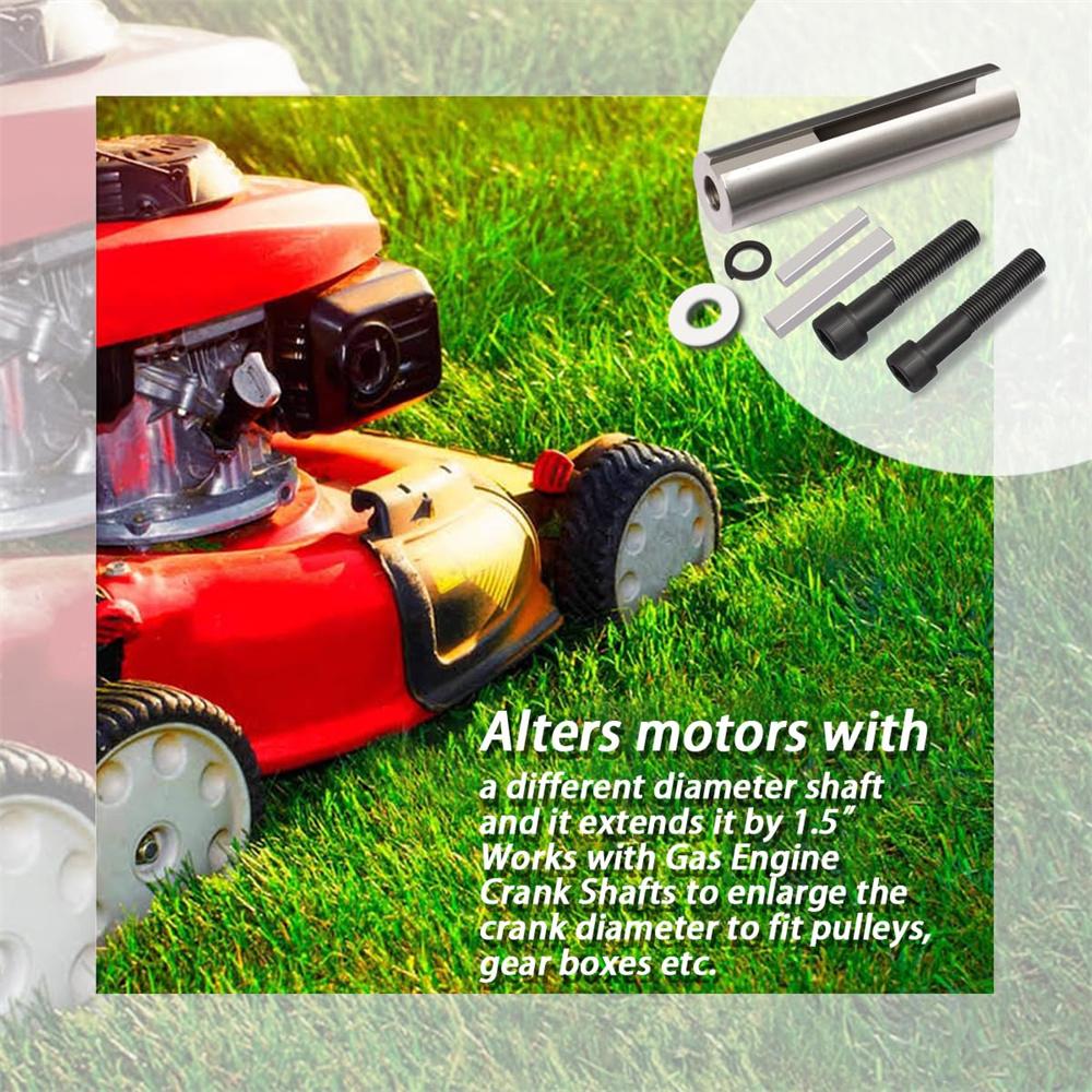 Удлиненный переходник с 1 дюйма на 1 1/8 дюйма, 1/4" шпонка, шкив газового двигателя, адаптер гильзы коленчатого вала