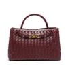 Handwoven Bag New Retro Metal Buckle Portable Messenger Women's Bag Horizontal Large Capacity