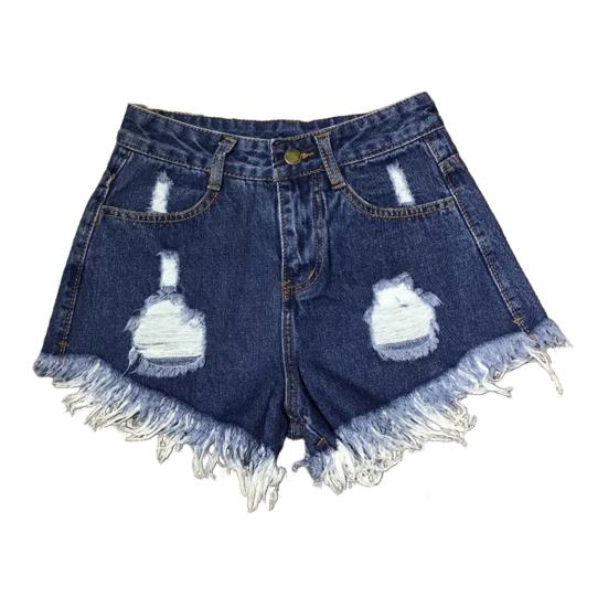 Женские обрезанные джинсовые шорты с высокой талией, рваные джинсы с потертым краем