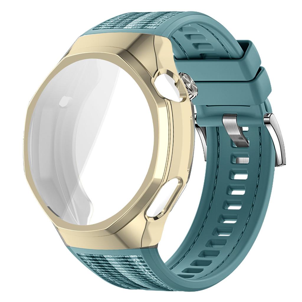 TPU Soft Case+Silicone Sport Woven Bracelet Band With TPU Protector Bumper Shell Cover For Huawei GT6 Pro 46mm