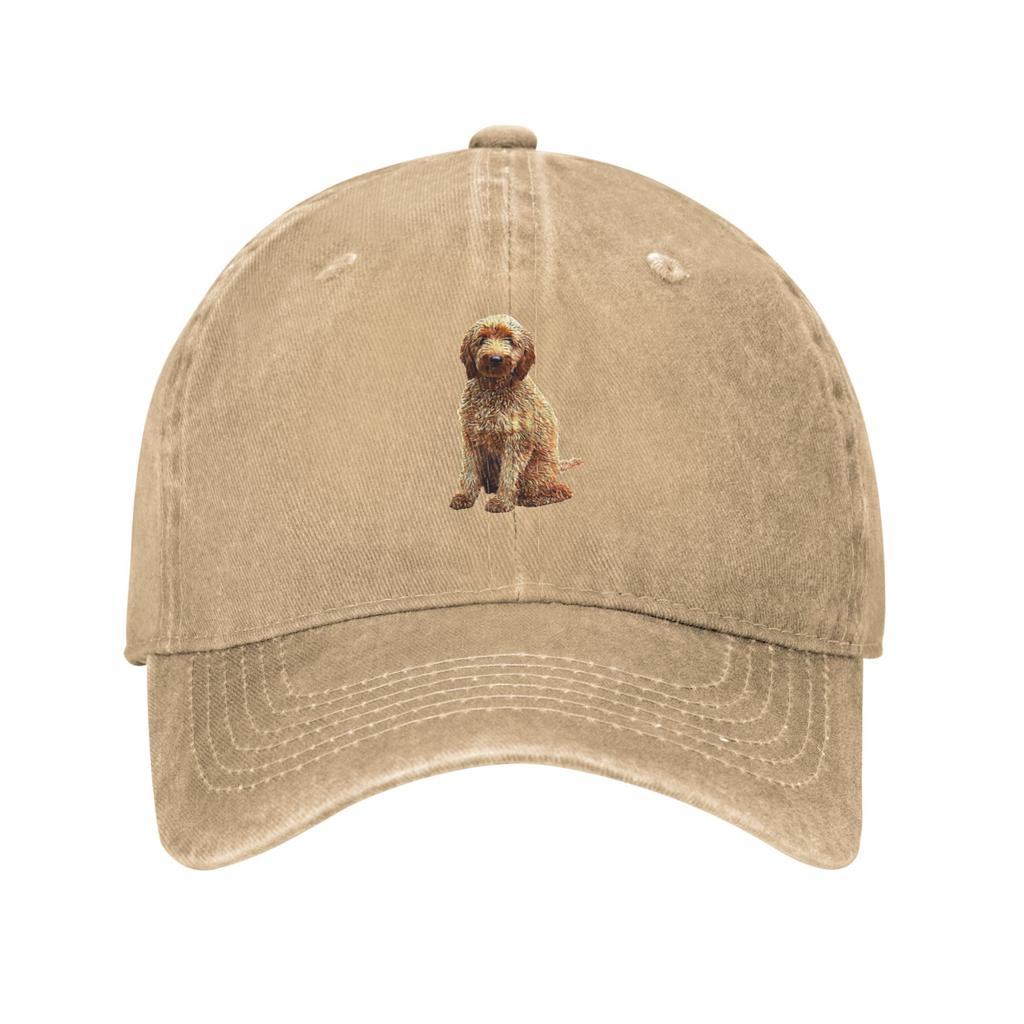 Goldendoodle Golden Doodle Dog Hiking Baseball cap Sunshade Travel Denim Sun Hat